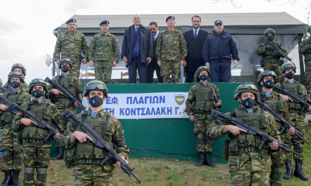 Ο Ν. Δένδιας στο στρατιωτικό Φυλάκιο Πλαγιών στον Έβρο